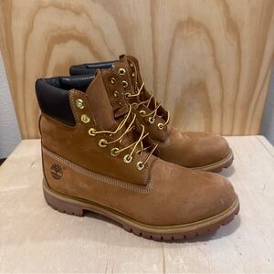 Timberland Premium 6 In Waterproof Boot, 10061, Mens Size 11 1/2M, Wheat, Nubuck